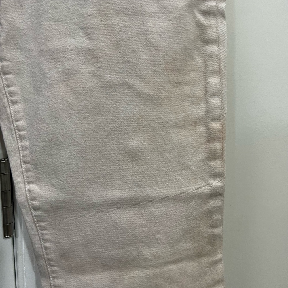 FLAWED Joe’s Jeans White Lara Mid Rise Cigarette Ankle Cut Hem Jeans 32 $168 - Picture 3 of 7